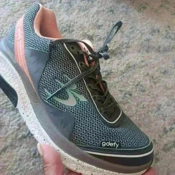 Gravity Defyer Women's Gray Salmon Mighty Walk Orthopedic Walking Sneaker 8.5 - Picture 12 of 14